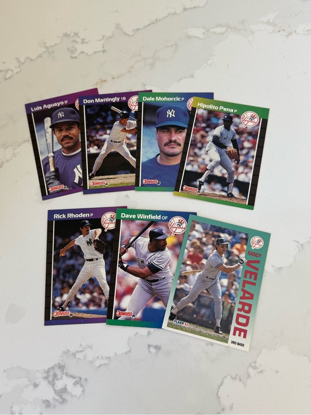 Baseball Trading Cards Donruss 89 + 1 Fleer Yankees  lot of 7